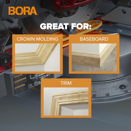 BORA MiteriX Compact Angle Finder Tool Gauge, Duplicates & Splits in Half for Precise Transfer to Miter Saw, Easy Corner and Angle Measuring & Duplicating - 530402