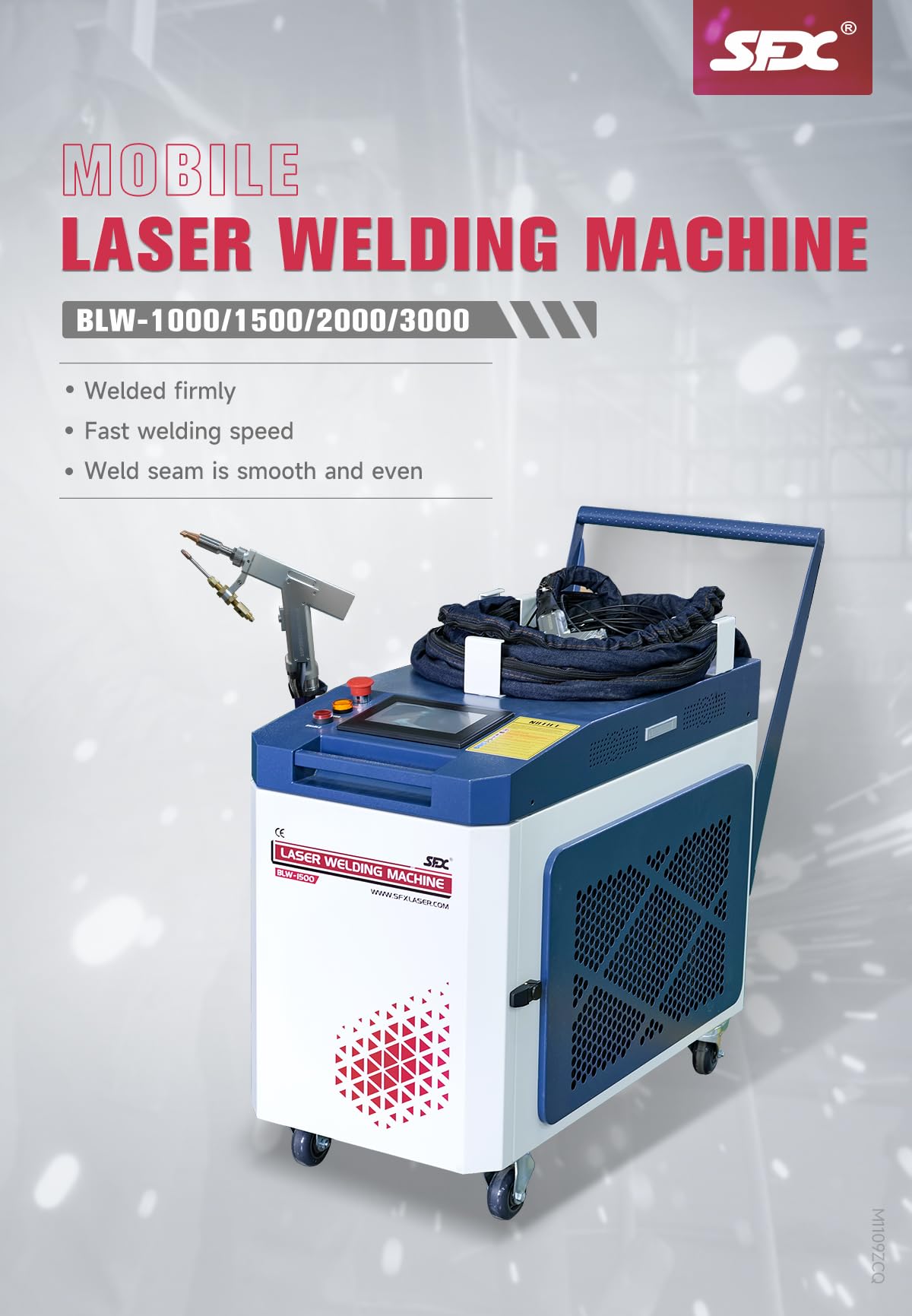 2in1 Handheld Laser Welder Machine for Metal Fiber Laser Welding Machine 1000W with Auto Wire Feeder Fiber Cable 10m Stainless Steel Laser Welding Iron Aluminum Copper