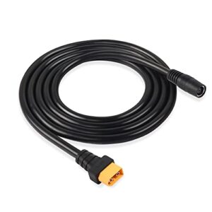 gintooyun dc 8mm to xt60 power cable, 5ft dc7909 7.9mm x 5.5mm female to xt-60 male adapter cord for for solar panels portable power station 14awg 1.5m