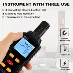 EMF Meter, Rechargeable Digital Electromagnetic Field Radiation Detector Hand-held Digital LCD EMF Detector, Great Tester for Home EMF Inspections, Office, Outdoor and Ghost Hunting