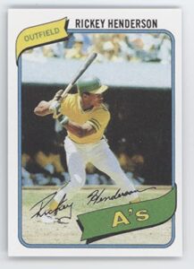 rickey henderson 1980 topps #482 rookie rc reprint - baseball card