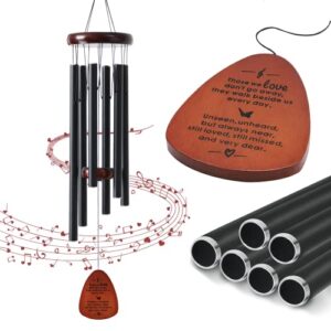 mrallsunday wind chimes for outside deep tone, sympathy wind chime for loss of loved one memorial wind chimes outdoor sympathy gift memorial gifts bereavement gift for condolence and funeral 32 inch