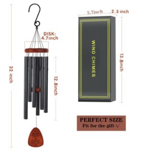 MRALLSUNDAY Wind Chimes for Outside Deep Tone, Sympathy Wind Chime for Loss of Loved One Memorial Wind Chimes Outdoor Sympathy Gift Memorial Gifts Bereavement Gift for Condolence and Funeral 32 Inch