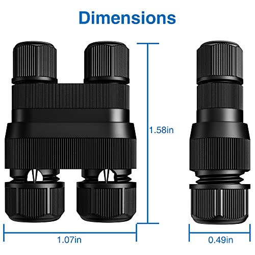 SUNVIE Fastlock2 Low Voltage Wire Connector Landscape Lighting Connectors 12-18 Gauge Waterproof Wire Connectors Outdoor Low Voltage Wire Connectors for Landscape Lighting Garden Path Lights 24 Pack