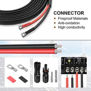 Geosiry 8 Gauge Battery Cable, 8 AWG Battery Cable Connect Battery and Charge Controller for RV Truck Motorcycle Marine Automotive Solar Panel (8AWG 16FT)