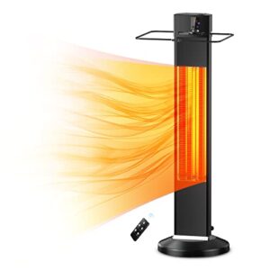 outdoor patio heater，quiet electric space heater with remote， patio heater,500/1000/1500w infrared heater，ipx5 waterproof tower, anti-dumping,infrared heater bedroom, living room and garage use
