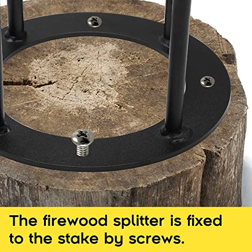 PIRIPARA Firewood Splitter Kindling Wood Splitting, Manual Log Wood Splitting Tool, 4 Parts at One Time Wood Splitter Cutter for 8.7" Diameter Wood