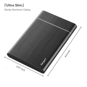 Sargart 640GB Ultra Slim Portable External Hard Drive USB3.0 HDD Storage for PC, Mac, Desktop, Laptop, Chromebook, Xbox One, Xbox 360, PS4 (Black)