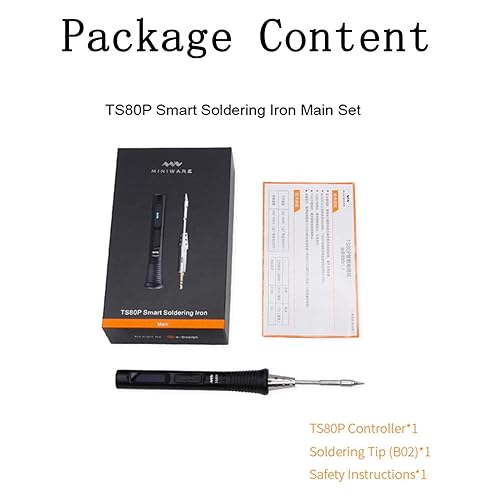 Mini Soldering Iron Kit, TS80P Solder B02 Tip, Heats Up Fast,Original Smart Welding Tool,USB Programmable, with STM32 Chip, 36W Portable DIY Welder Electric Tools,OLED Display,Auto Sleep Mode