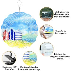 6 Pack 10 Inch Sublimation Wind Spinner Blanks 3D Aluminum Wind Spinners Hanging Wind Spinners DIY Crafts Ornaments for Indoor Outdoor Garden Yard Window Porch Front Door Decoration (6 Pack 10 Inch)