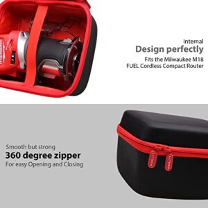 LTGEM EVA Hard Storage Case for Milwaukee's Cordless Compact Router, 18.0 Voltage - Travel Protective Carrying Bag