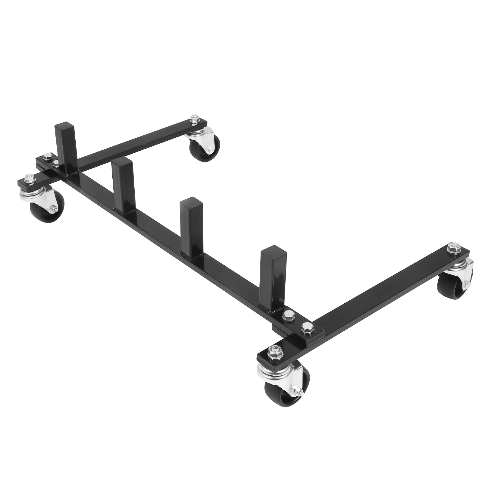 WEIZE Car Dolly Rack, 4 Wheel Hydraulic Dolly Storage Rack with All Steel Construction Rolling Card