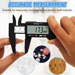 5 Pcs Digital Caliper 0 - 6 Inch Calipers Measuring Tool Electronic Digital Vernier Caliper with Large LCD Screen Shutdown Function, Reset Function, Inch and Millimeter Conversion