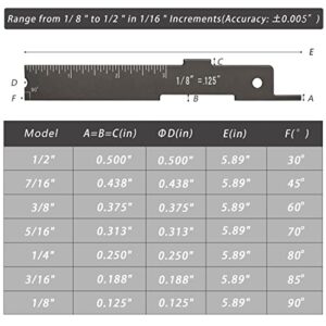 SUNLFPROD Router Table Setup Bars - 7pcs Aluminum Precision Router Setup Blocks for Woodworking & Setup Bars for Routers Tables Saw Accessory, Measuring Depth Height Angle Drill Diameter Gauge (Gray)