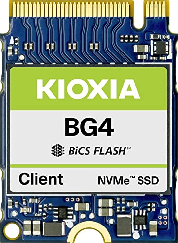 Kioxia SSD 512GB M.2 2230 30mm NVMe PCIe Gen3 x4 KBG40ZNS512G BG4 Solid State Drive for Surface Pro Steam Deck Dell HP Lenovo Ultrabook Tablet