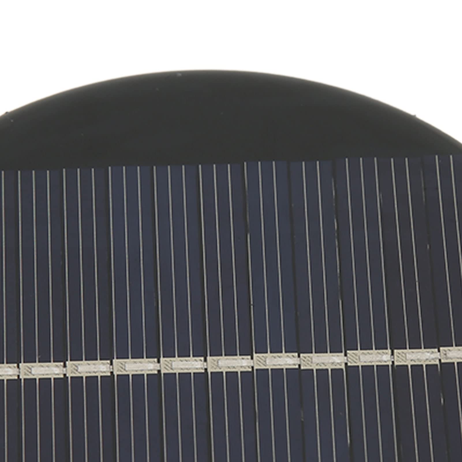 Solar Panel, 0.5W high Conversion Rate Waterproof Circular Solar Panel for House Outdoor use