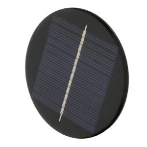 Solar Panel, 0.5W high Conversion Rate Waterproof Circular Solar Panel for House Outdoor use