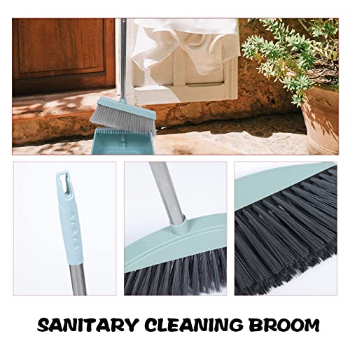 Zerodeko Trash Sweeping Brooms Garbage Cleaning Broom with Metal Handle Garbage Cleaning for Home Kitchen Office Indoor Outdoor