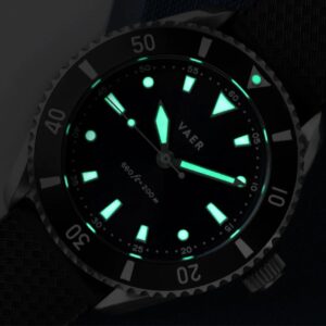 Vaer DS4 Solar Dive Watch for Men - Ocean Ready 20ATM, Solar-Powered - Perpetual Time Keeping, Sapphire Crystal, & Extreme Accuracy (+/- 20 Seconds per Month), with Two Quick-Change 20mm Straps, 42mm