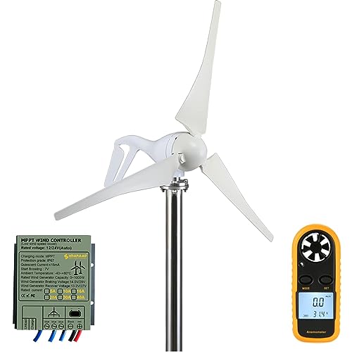 Smaraad 600W 24V Wind Turbine Generator 3 Blade, Wind Generator Kit with Charge Controller for Home, RV, Hybrid Solar Wind System