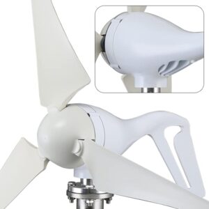 Smaraad 600W 24V Wind Turbine Generator 3 Blade, Wind Generator Kit with Charge Controller for Home, RV, Hybrid Solar Wind System