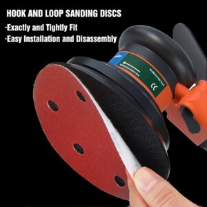 Hongway 72pcs Sanding Discs Set 5 Inch Orbital Sander Sandpaper, Hook and Loop Orbit Sander Pads, 60 120 180 240 320 400 600 800 Grit 8 Hole for Power Random Sander