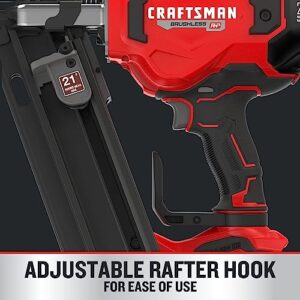 CRAFTSMAN V20 Cordless Framing Nailer, Nail Gun, 21 Degree, up to 3-1/4 inch Nails, Bare Tool Only (CMCN621PLB)