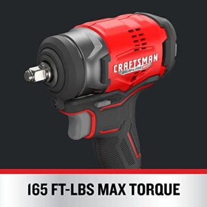 Craftsman V20 RP Cordless Impact Wrench, 3/8 inch Drive, Bare Tool Only (CMCF911B)