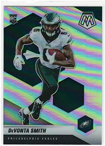 2021 Panini Mosaic DeVonta Smith Silver Prizm Refractor Rookie Card