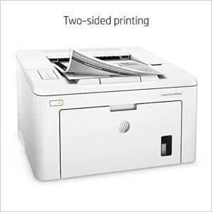 HP Laserjet Pro M203dw Single-Function Wireless Monochrome Laser Printer for Home Office, White - Print Only - 30 ppm, 1200 x 1200 dpi, 8.5 x 14, Auto Duplex Printing, Ethernet, Cbmou Printer Cable