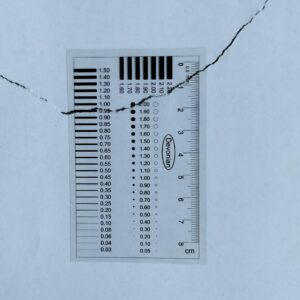 Devonian Polyethylene Terephthalate High-Precision Transparent Crack Width Ruler,Scratch and Spot Appearance Inspection Ruler (5 Pcs)