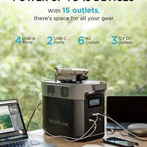 EF ECOFLOW Portable Power Station DELTA 2, 1024Wh LiFePO4 (LFP) Battery, Fast Charging, Solar Generator(Solar Panel Optional) for Home Backup Power, Camping & RVs