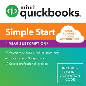 quickbooks online simple start 2023, 12 month subscription [online code]