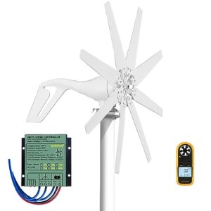 smaraad wind turbine generator 600w 12v, wind generator kit with charge controller, wind power generator for marine, rv, home, windmill generator suit for hybrid solar wind system