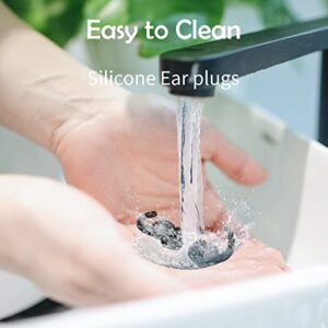 WUTAN Ear Plugs for Sleeping Noise Cancelling 14-38dB, Comfortable Soft Reusable Silicone Ear Plugs Noise Reduction Earplugs for Sleep Snoring Concert Work Travel (black2)