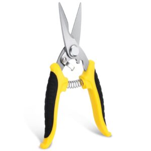 heavy duty scissors, industrial scissors, 8-inch multipurpose, electrician scissors -easy cutting cardboard and recycle, ergonomic handle, stainless steel shears. (8.2-inch scissors)