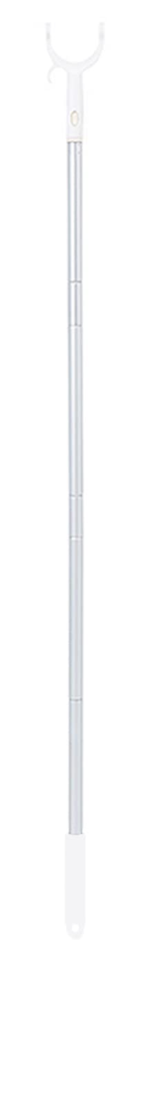 AGOEIN 4 Section Connecting Aluminum Pole with Hook Handle,Adjustable from 26 to 47.5-Inch, White