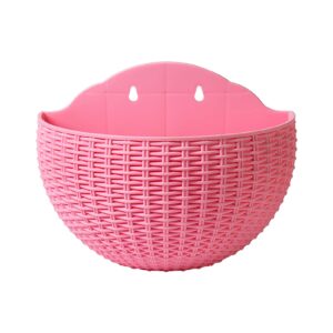 goodliest flower pot useful easy to use reusable plastic wall planter pink