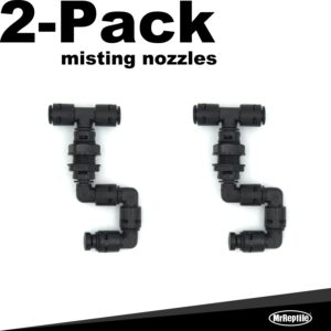 MrReptile Reptile Mister Nozzles, 2-Pack, Misting Nozzles for Reptile Terrarium (Mister Nozzles)