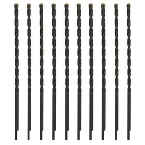 sabre tools 5/32 inch x 5-1/2 inch masonry drill bit, 10-pack concrete drill bit, carbide tipped for concrete, brick, stone, half flat shank, impact performance (5/32" x 5.5", 10)