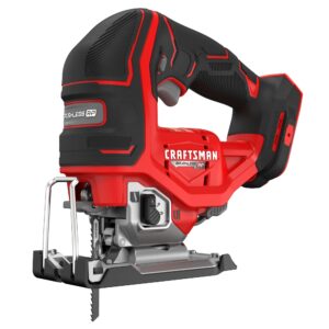 craftsman v20 rp cordless jig saw, 3 orbital settings, up to 3,200 spm, variable speed keyless, bare tool only (cmcs650b)