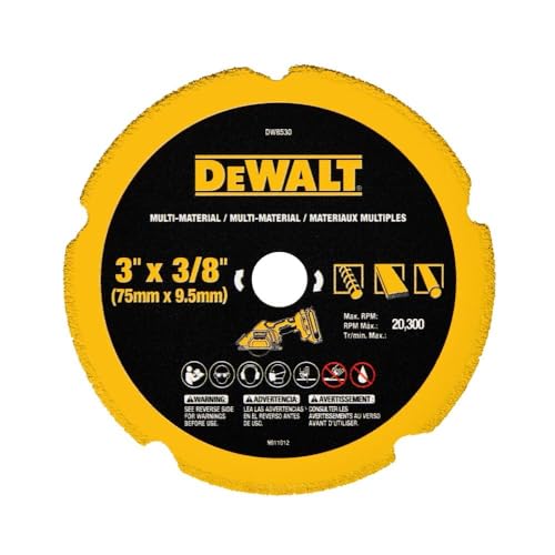 DEWALT Cut Off Wheel, 3", with Fine Finish, Ultra Sharp Carbide (DW8530)