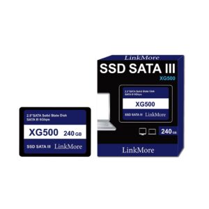 LinkMore XG500 240GB 2.5" SATA III (6Gb/s) Internal SSD, Solid State Drive, Read Speed Up to 500MB/s, 2.5 inch for Laptop and PC Desktop