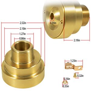 DearChan Swimming Pool Spa Brass Deck Jet Fountain Crown Nozzle w/Ground Lug