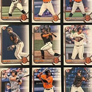 San Francisco Giants 2022 Bowman (made by Topps) Series 10 Card Team Set with Top Prospects