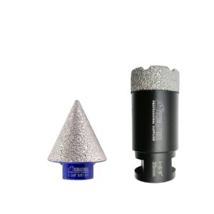 shdiatool diamond drill core bits beveling chamfer bits for porcelain ceramic tile marble 1-3/8 inch for angle grinder
