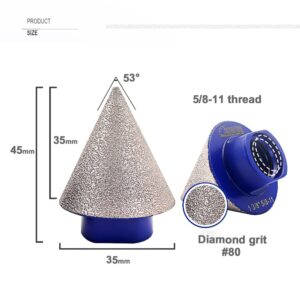 SHDIATOOL Diamond Drill Core Bits Beveling Chamfer Bits for Porcelain Ceramic Tile Marble 1-3/8 Inch for Angle Grinder