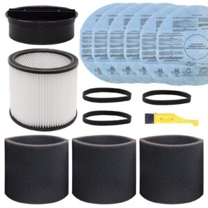 filter replacement 90304, 9010700, 90585 foam sleeve for shop vac wet dry vacuums 5 gallon up 90304 90350 90333, replace part # 90304 90585