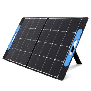 100w solar panel portable, ericsity folding solar panel for camping with sunpower solar panel cells portable solar charger solar panel for power station, camping rv hiking,off-grid living or backyard