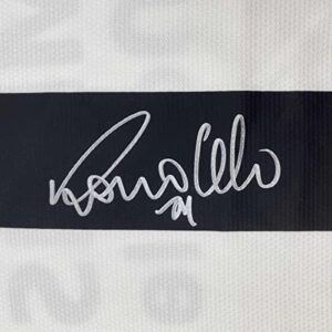 Autographed/Signed Ronaldo Nazario Real Madrid White Soccer Jersey Beckett BAS COA